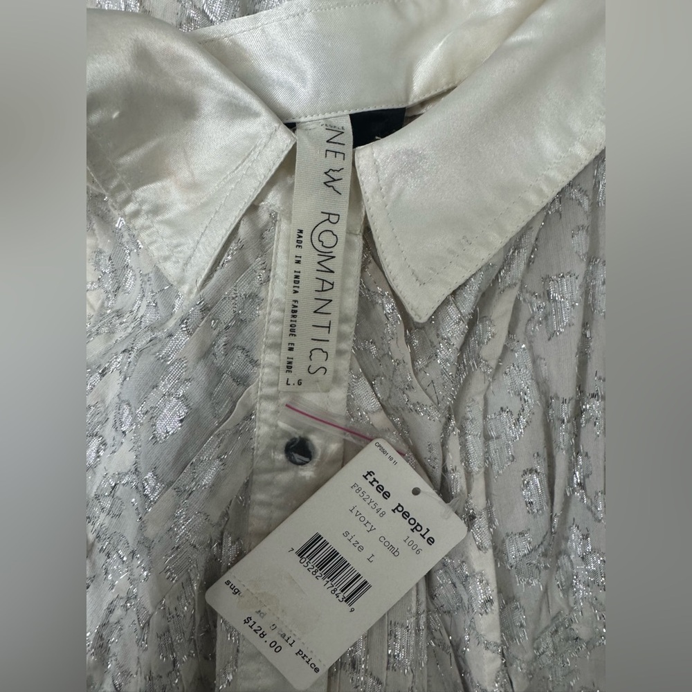NWT Free People New Romantics Tuxedo Dress | Boho Mini Dress - Picture 5 of 5